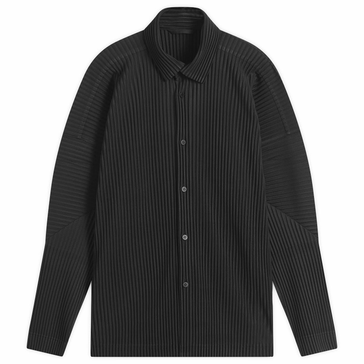 Photo: Homme Plisse Men's Button Down Shirt in 15-Black