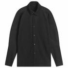 Homme Plisse Men's Button Down Shirt in 15-Black