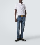 Versace Greca cotton piqué polo shirt