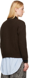 Thames MMXX. Brown Embroidered Cardigan