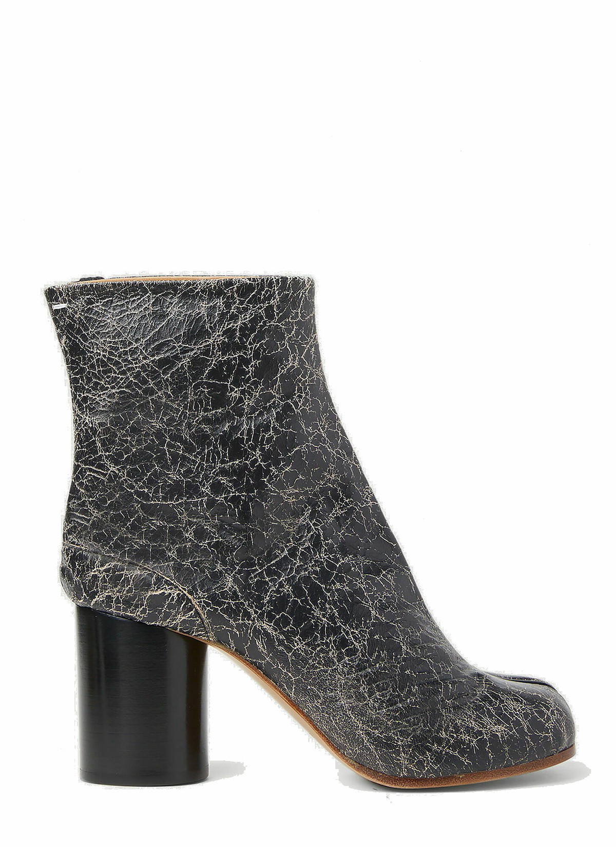 Maison Margiela - Cracked Tabi Ankle Boots in Black Maison