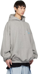 VETEMENTS Gray Printed Hoodie