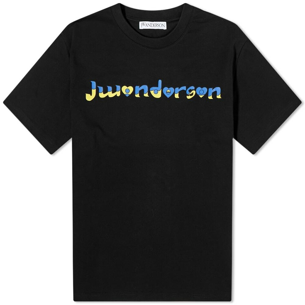 JW Anderson Women's x Run Hany Logo T-Shirt in Black JW Anderson