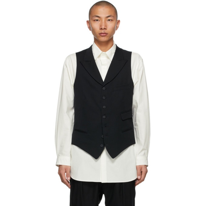 Photo: Yohji Yamamoto Black Gabardine Seven Button Vest