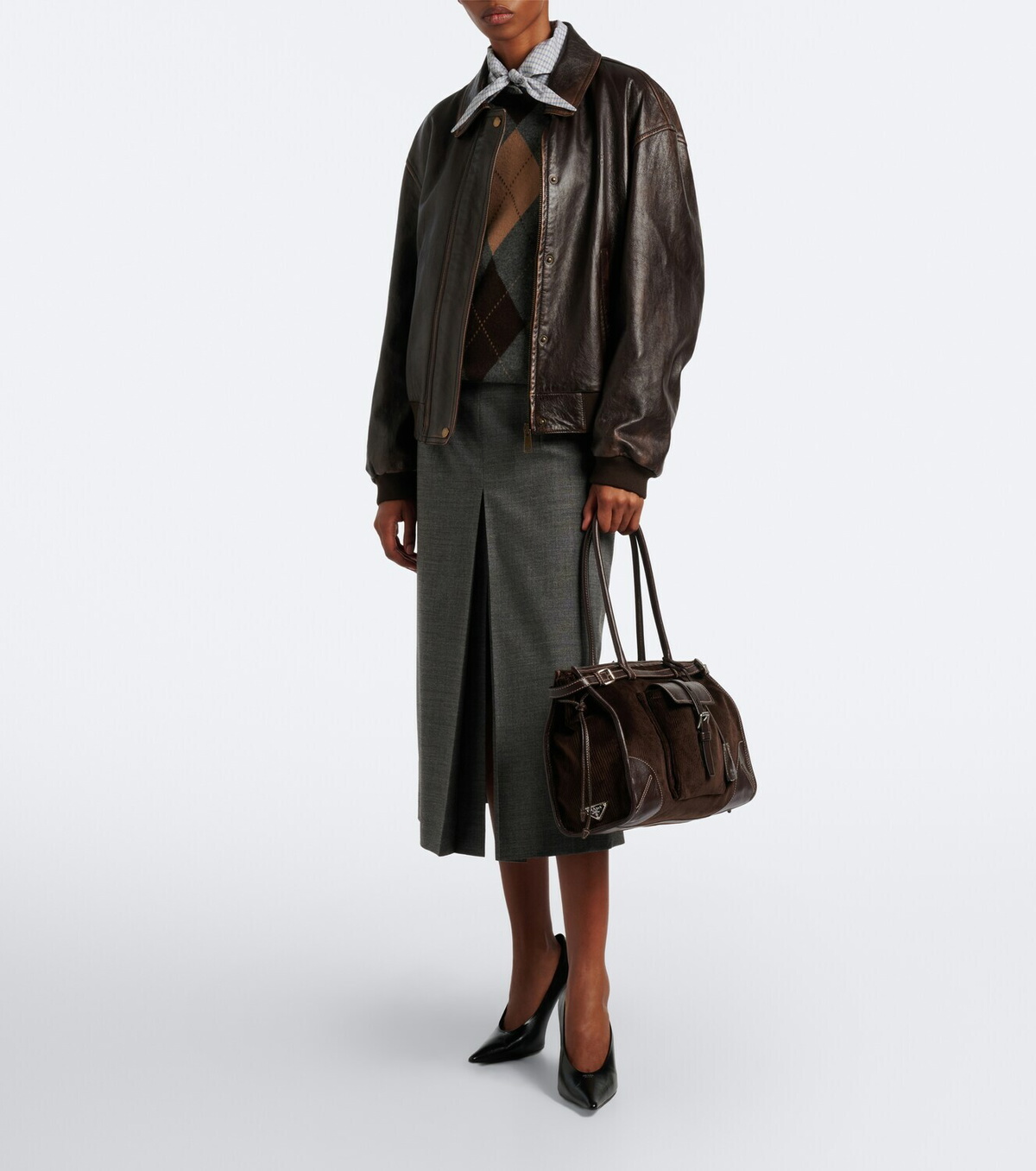 Prada Prada Bonnie Large corduroy shoulder bag