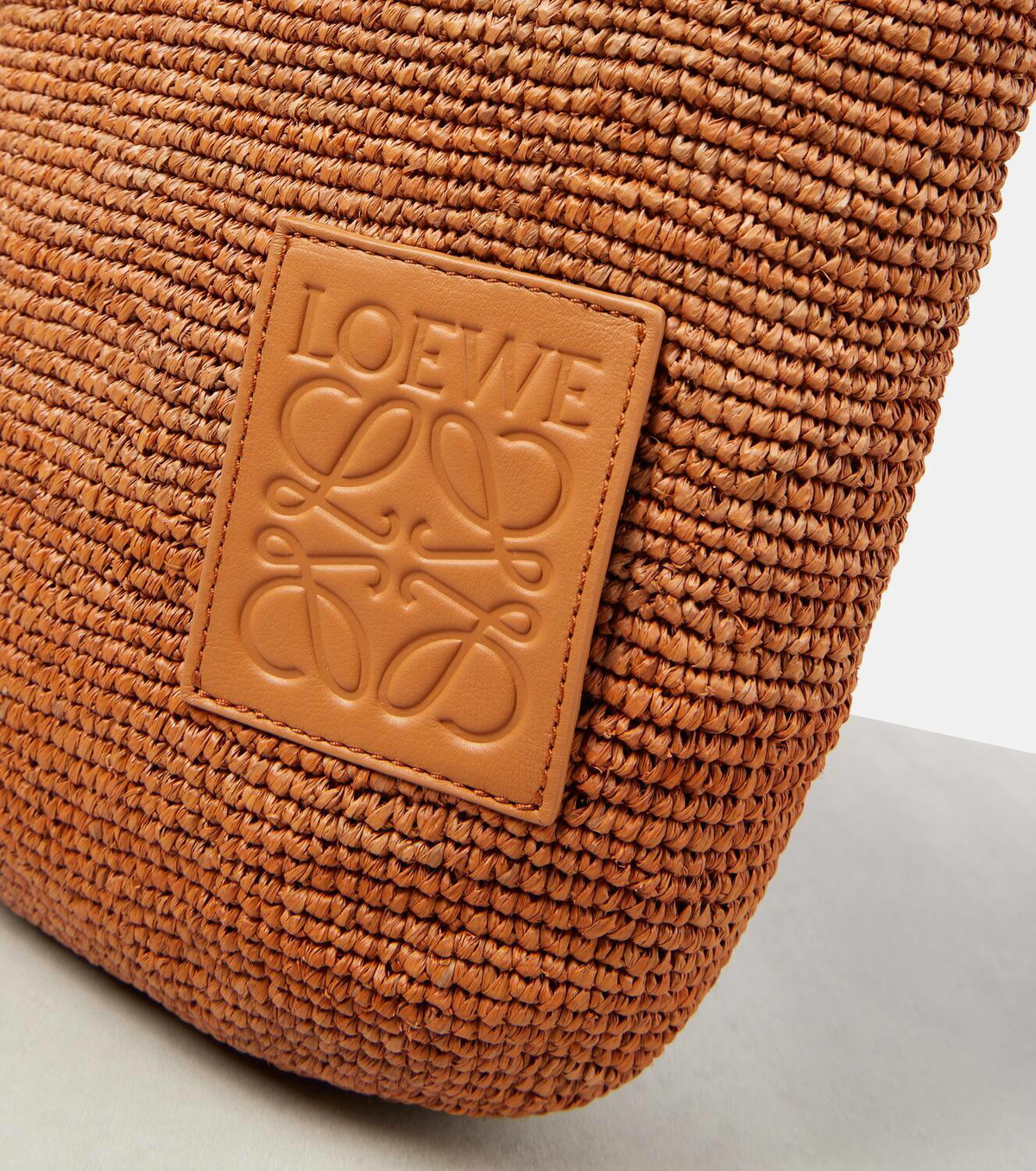 Loewe Slit Mini raffia tote bag Loewe
