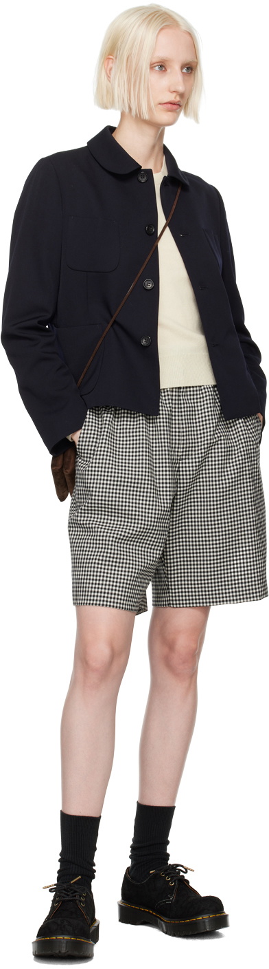 Comme des Garçons Girl Black & White Gingham Check Shorts