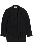 Lemaire Scarf-effect Cotton Blouse Black