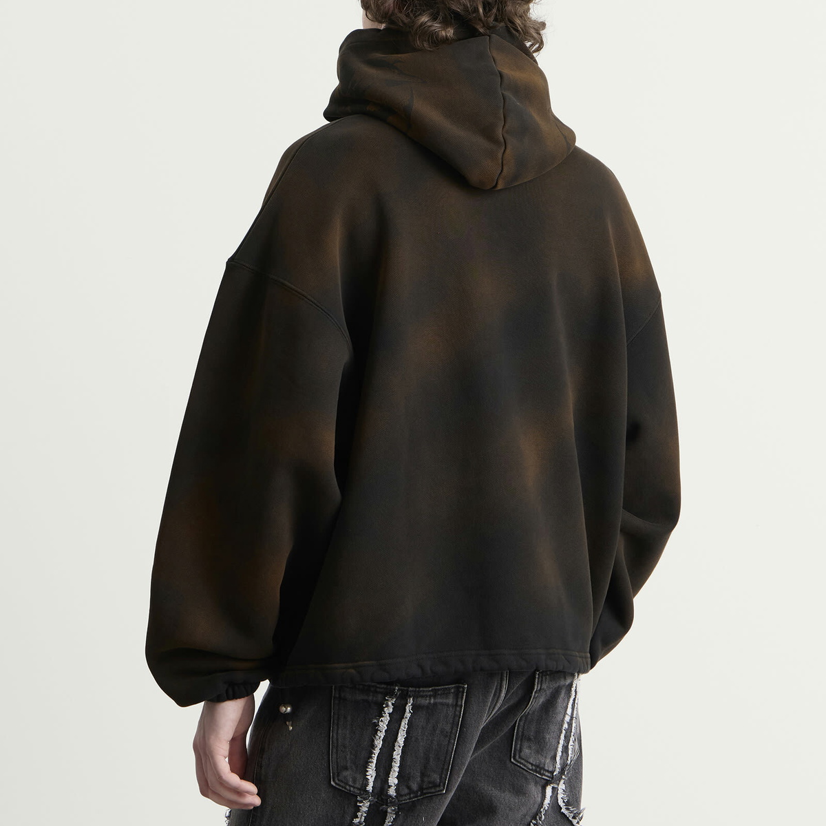 Thug Club Men's Faded Hoodie in Brown