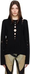 Dion Lee Black Snake Diamond Sweater