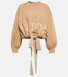 Patou Cropped cotton jersey sweater