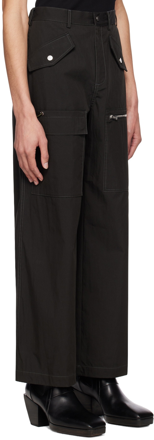 Dion Lee Black Slouchy Pocket Cargo Pants