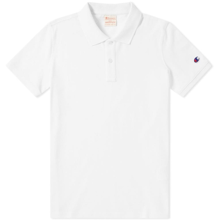 Photo: Champion Reverse Weave Pique Polo White