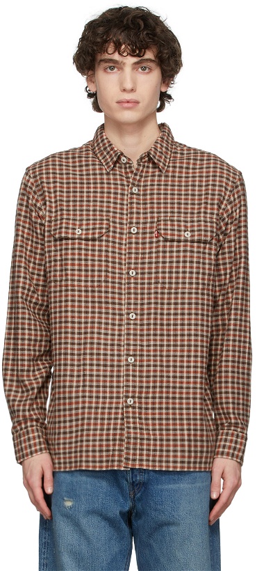 Photo: Levi's Red & Brown Jackson Worker Shirt