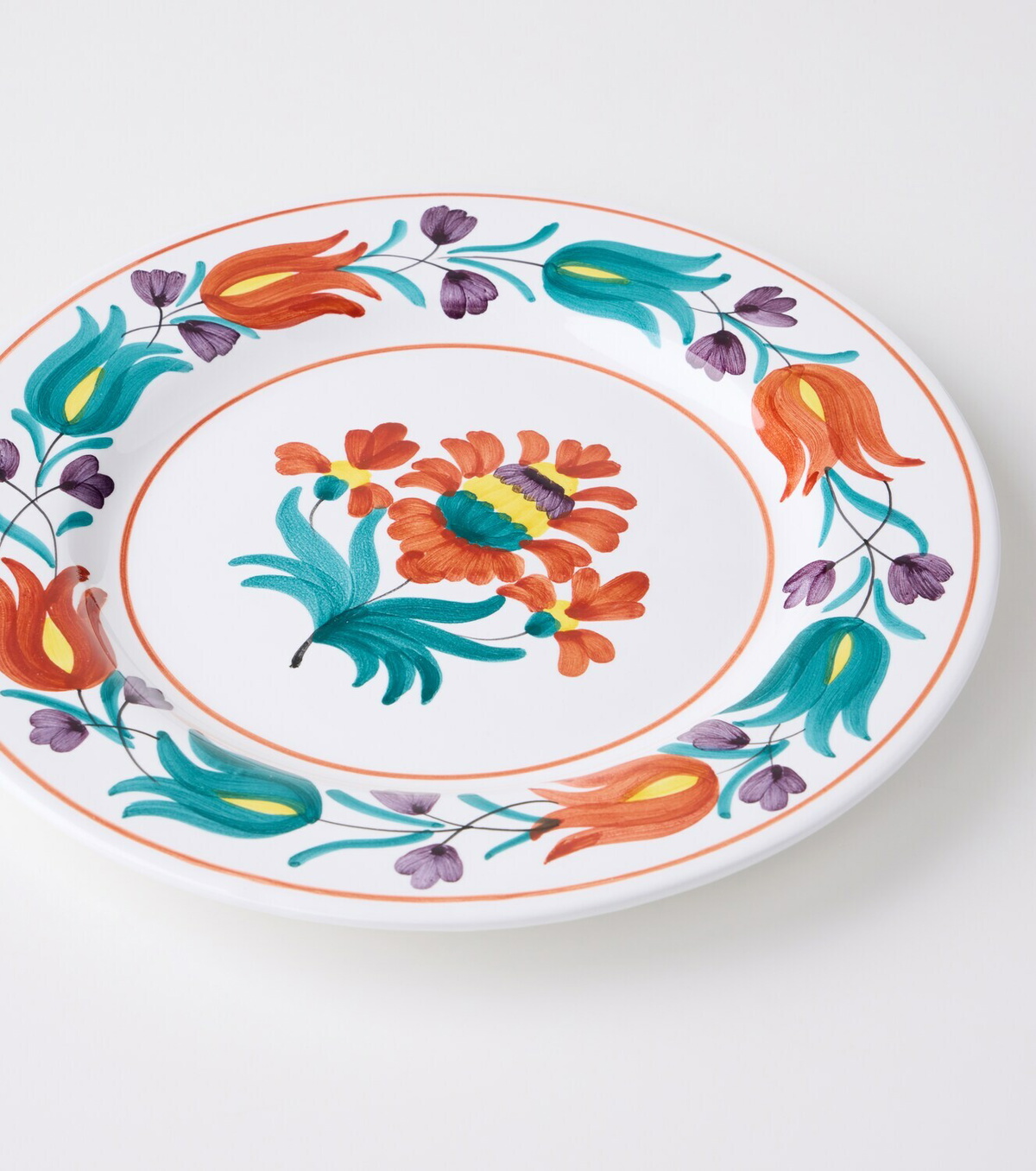 Cabana Lia floral ceramic dinner plate
