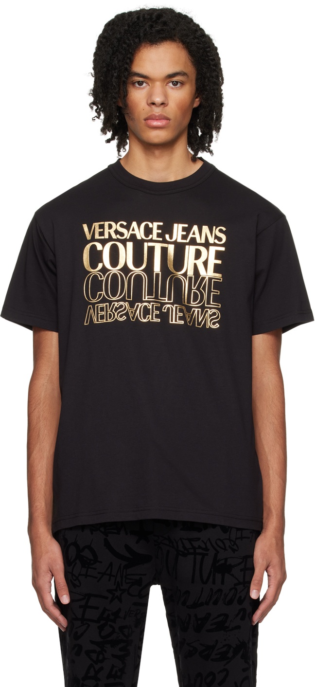 Versace Jeans Couture Black Bonded T-Shirt Versace