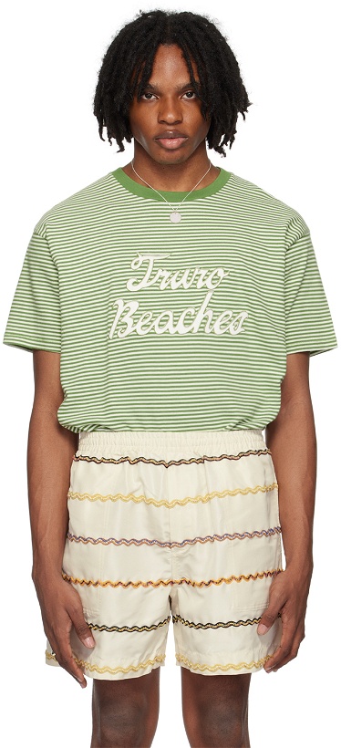 Photo: Bode Green & White 'Truro' T-Shirt
