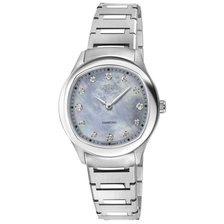 Photo: Gevril Morcote Diamond Mother of Pearl Dial Ladies Watch 19046B