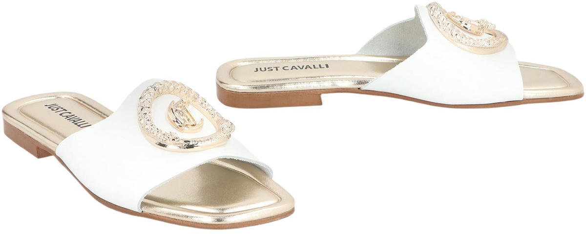 Just Cavalli Leather Slides