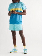adidas Consortium - Human Made Belted Logo-Print Shell Shorts - Blue