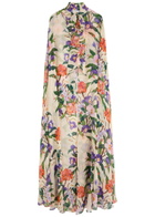 Borgo DE Nor Ara Floral-print Silk-chiffon Cape - Multicoloured - One Size