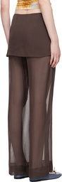 Paloma Wool Brown Silk Archive Trousers