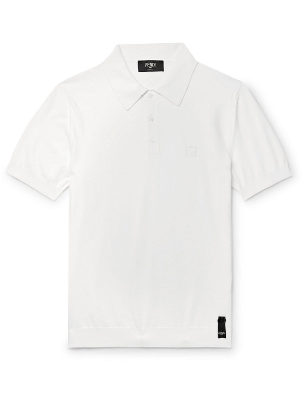 Photo: FENDI - Knitted Polo Shirt - White