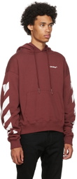 Off-White Burgundy Diag Hoodie