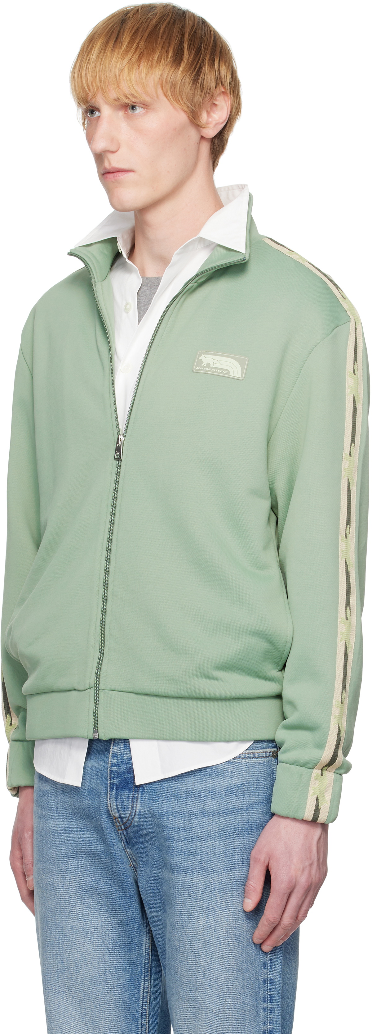 Maison Kitsuné Green Flash Fox Zipped Track Jacket