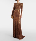 Jenny Packham Georgia sequined embellished gown