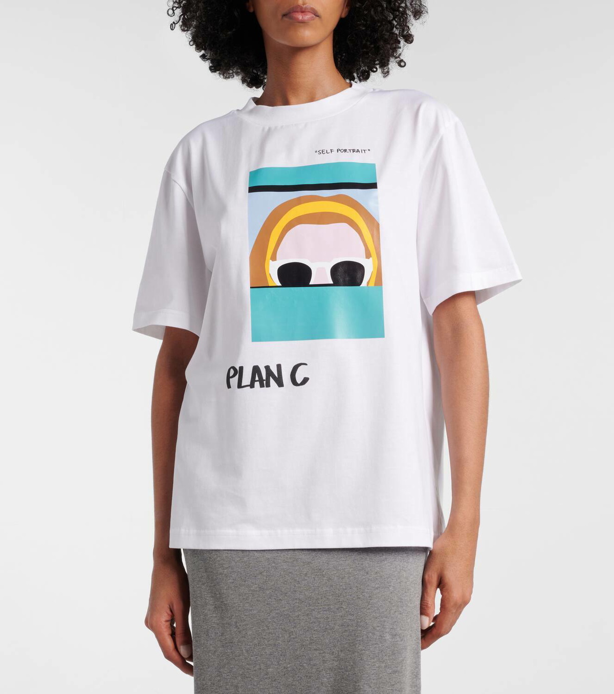 Plan C Printed cotton jersey T-shirt