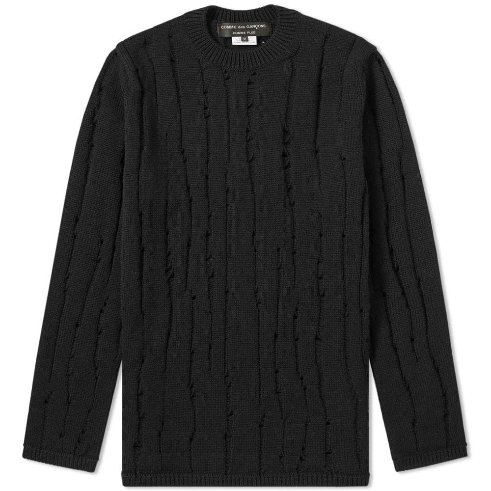 Comme des Garcons Homme Plus Destroyed Crew Knit Comme des Garcons ...