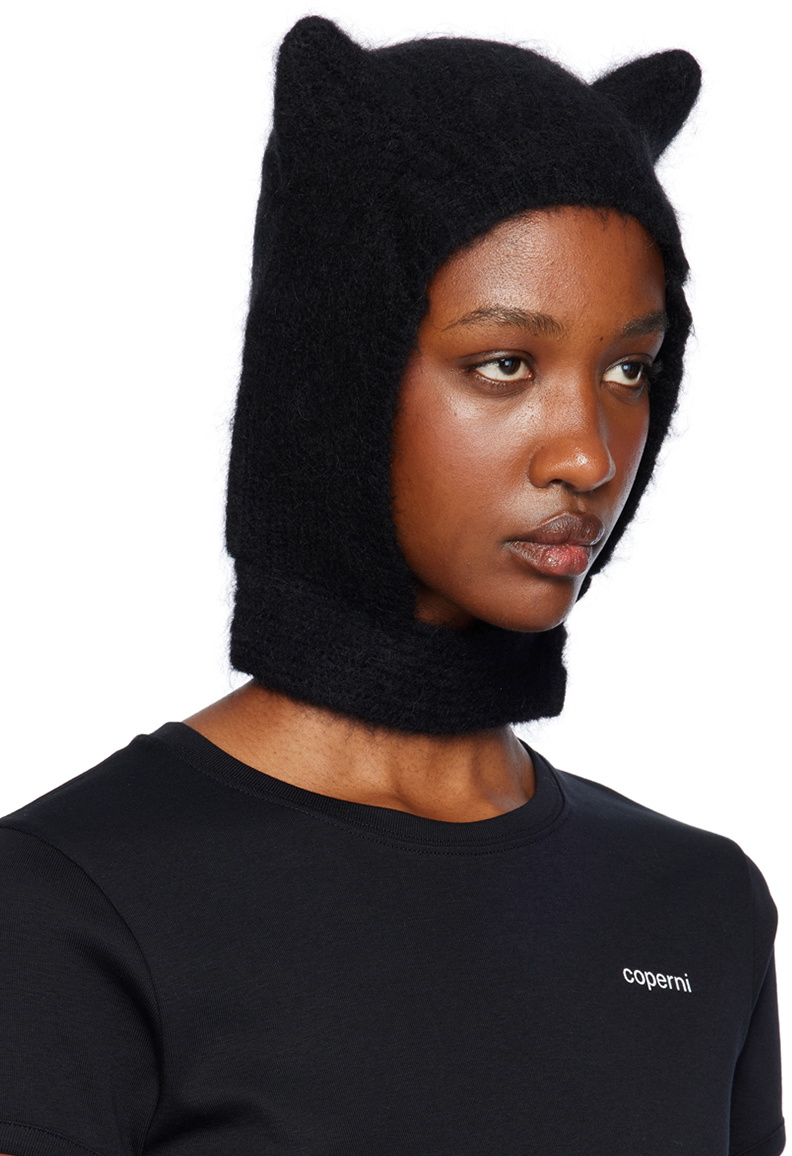 帽子・その他 Knitted Horn Beanie Hat - Coperni - Wool - Black Coperni Black Knitted Horn Beanie Coperni