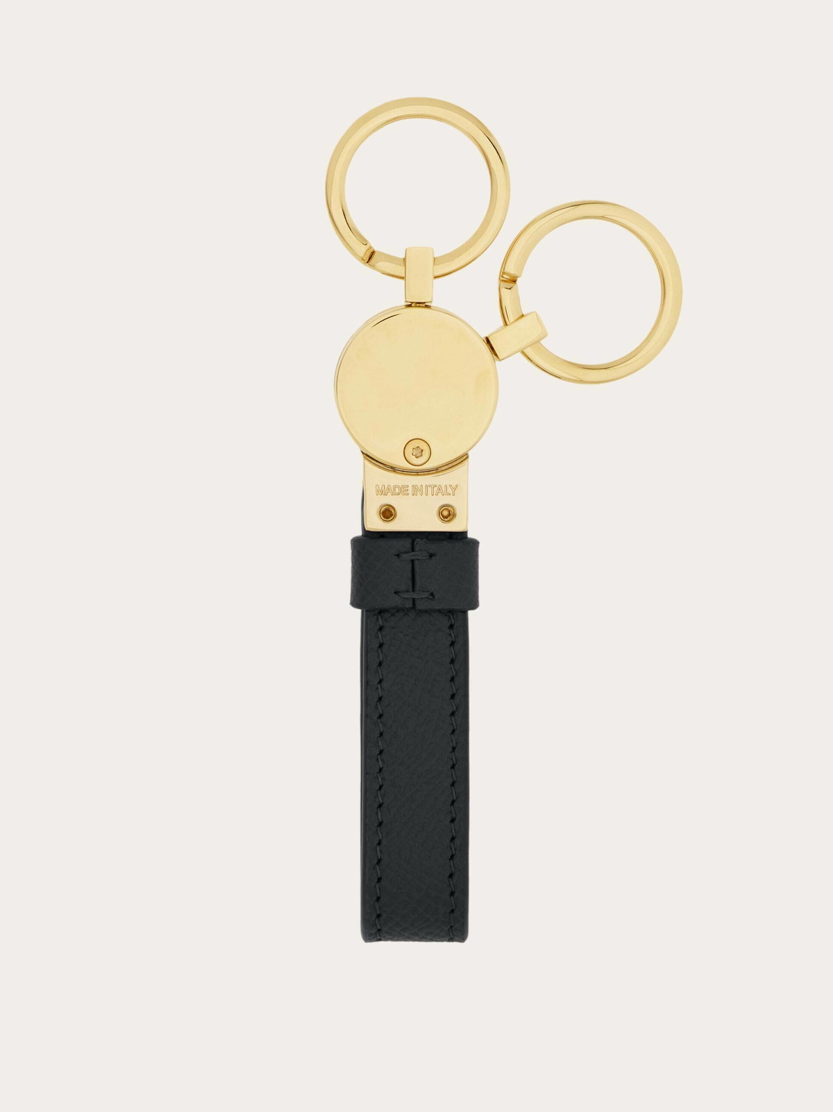 Ferragamo Mens Gancini key holder in Black