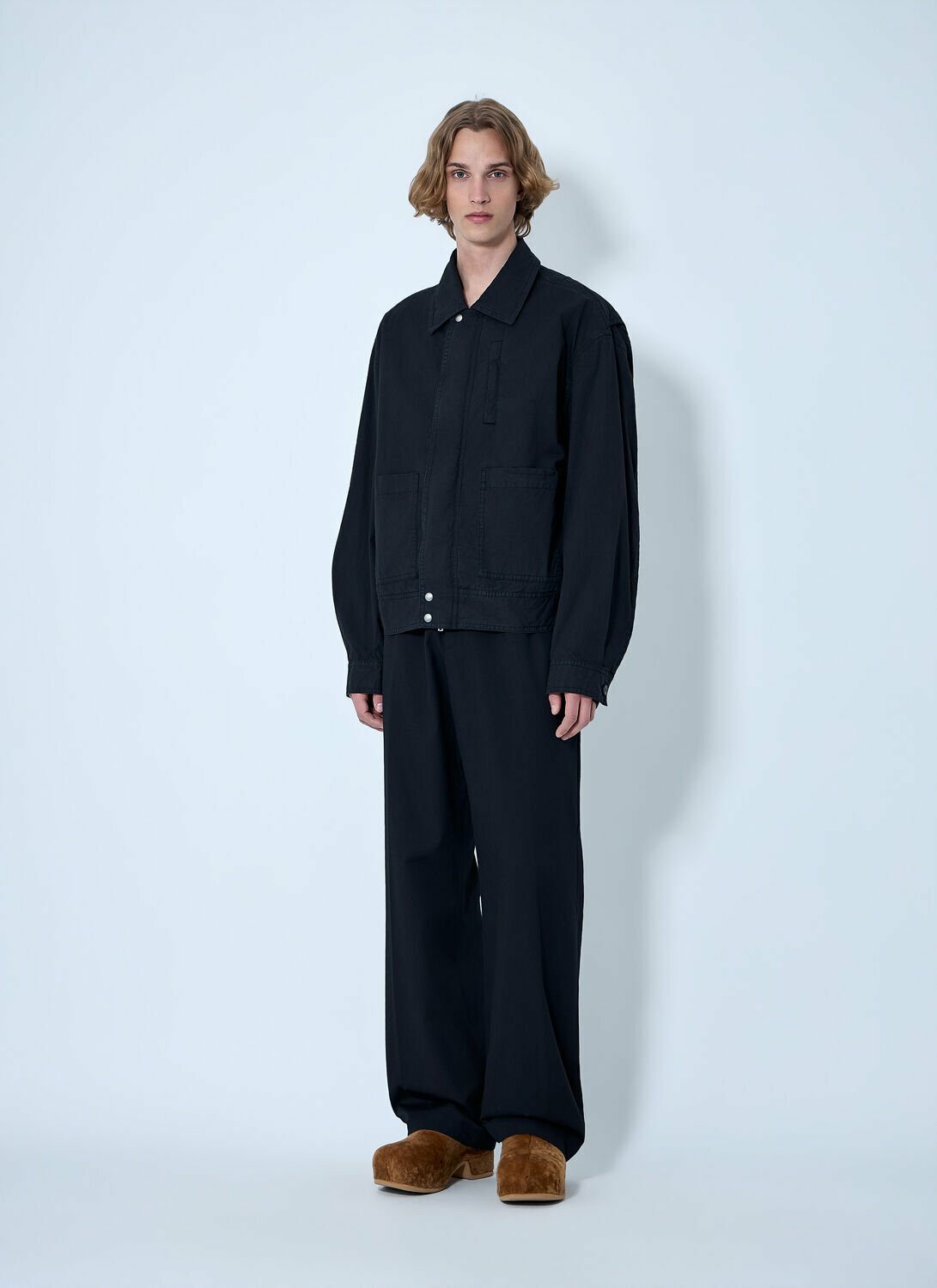 Dries Van Noten Cotton Jacket with Snap Fastening