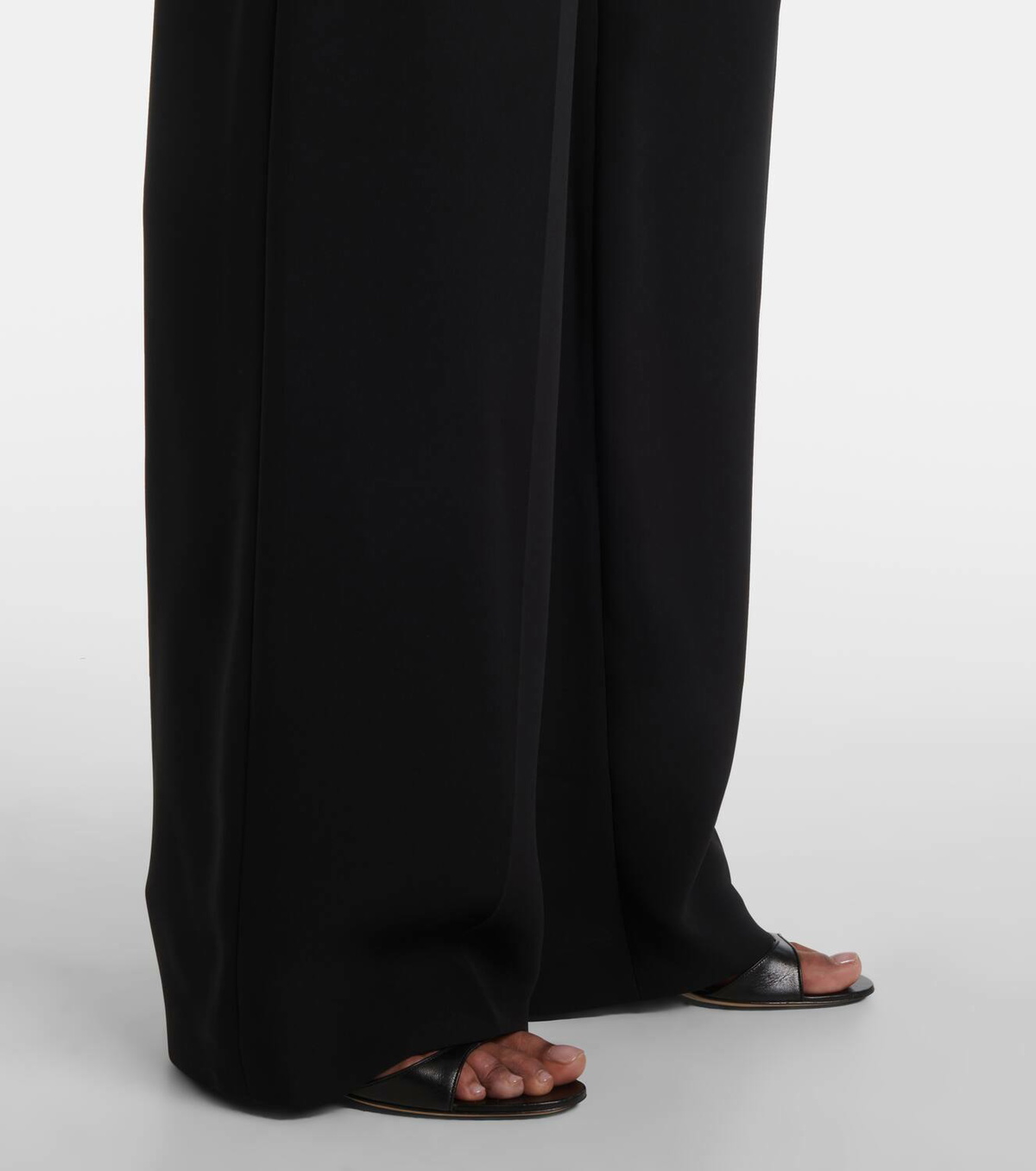 Fforme Maud high-rise silk cady wide-leg pants