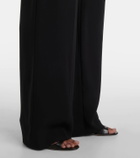 Fforme Maud high-rise silk cady wide-leg pants