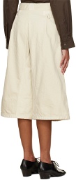 LEMAIRE Off-White Garment-Dyed Shorts