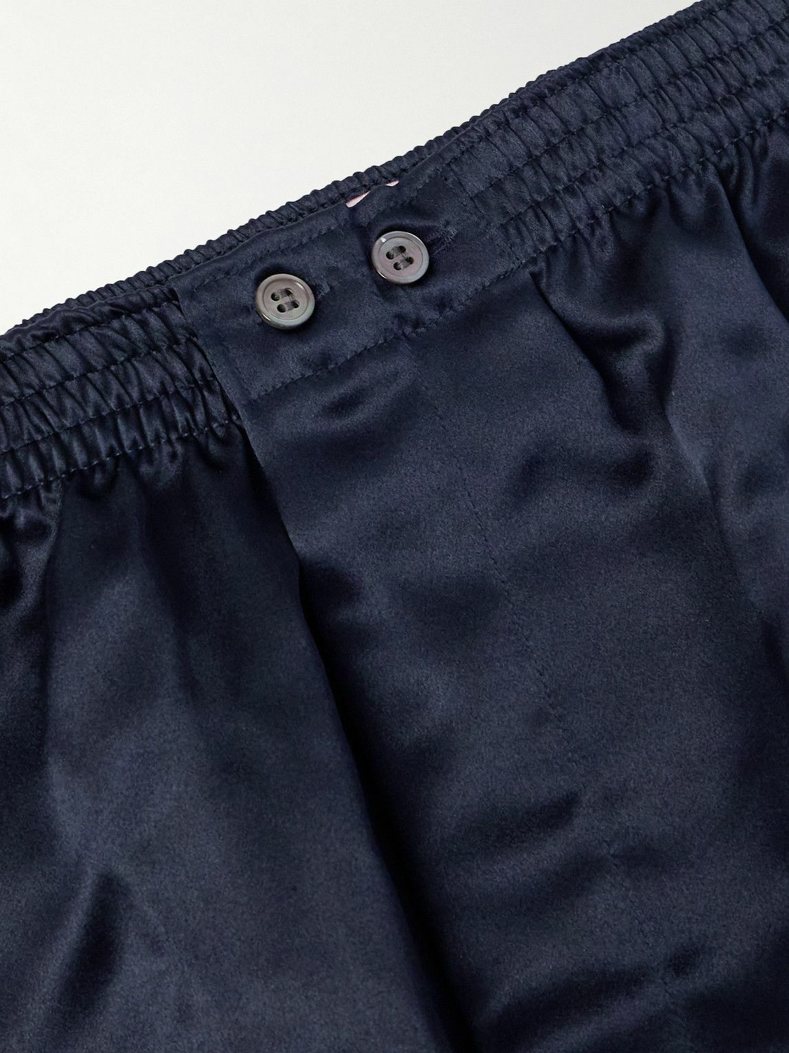Derek Rose - Bailey Silk-Satin Boxer Shorts - Blue