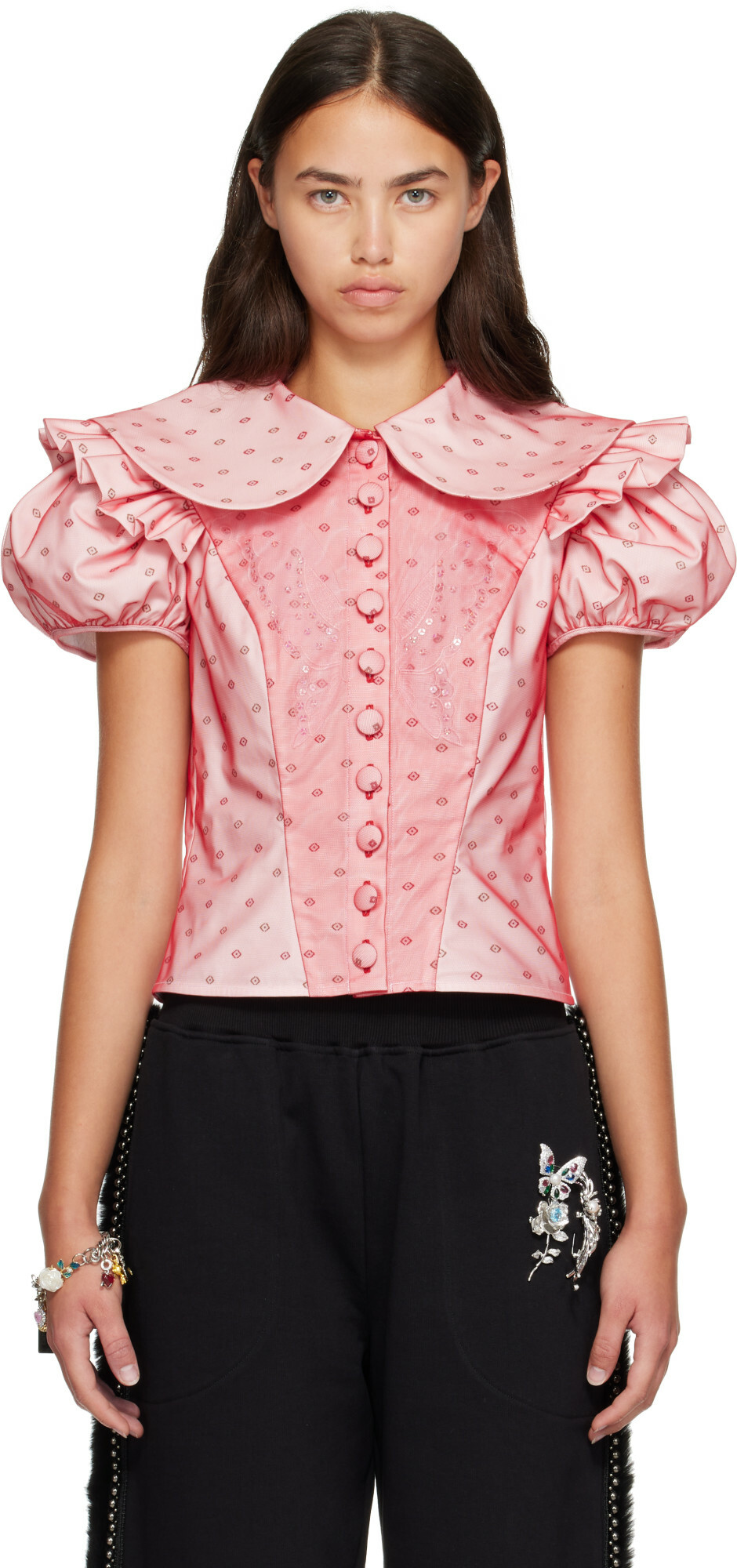 Chopova Lowena Red Swoon Blouse