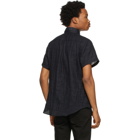 Naked and Famous Denim Black Double-Faced Twill Easy Short Sleeve Shirt