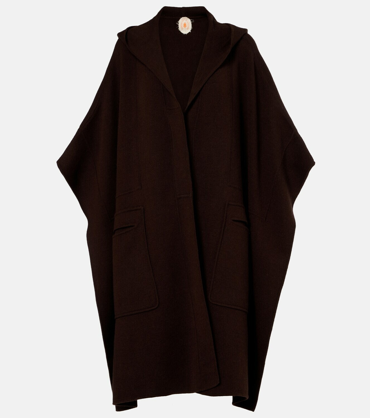 Jardin des Orangers Hooded wool and cashmere cape