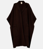 Jardin des Orangers Hooded wool and cashmere cape