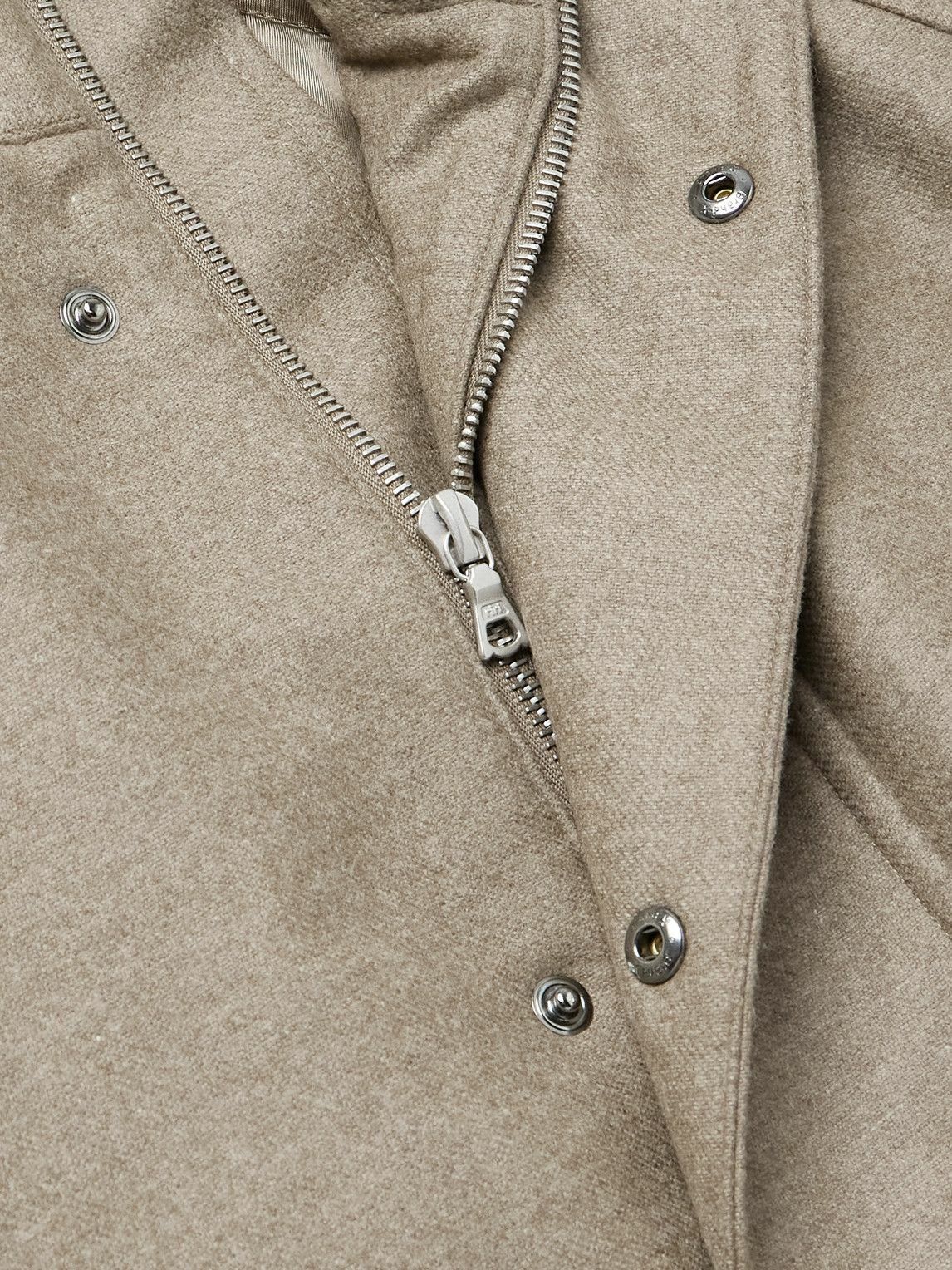 Auralee - Oversized Padded Wool Coat - Brown Auralee