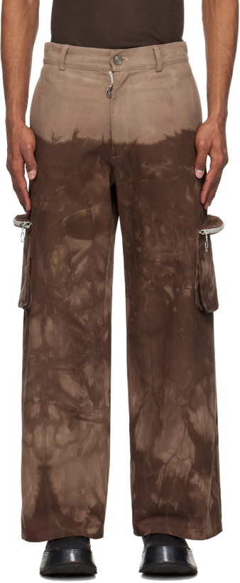 Photo: Charlie Constantinou Brown Multi Pocket Cargo Pants