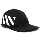 Off-White - Striped Cotton-Canvas Cap - Men - Black