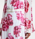 Rebecca Vallance Damask floral georgette maxi dress