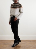 CELINE - Fair Isle Wool Sweater - Gray