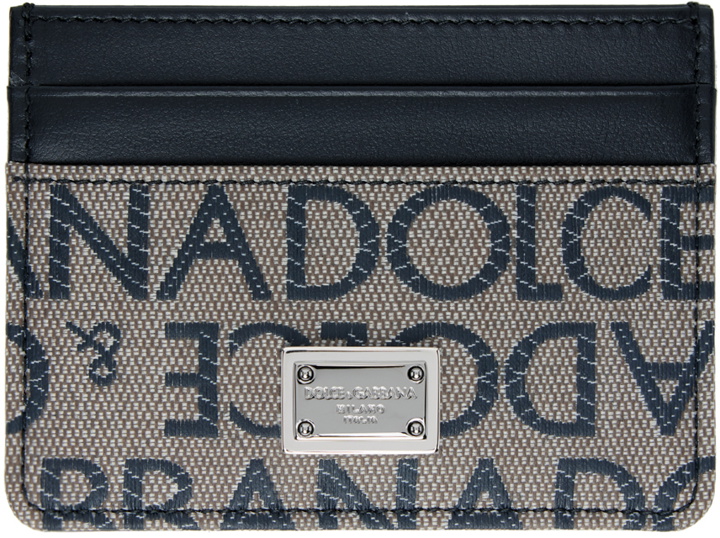Photo: Dolce & Gabbana Brown & Black Jacquard Card Holder