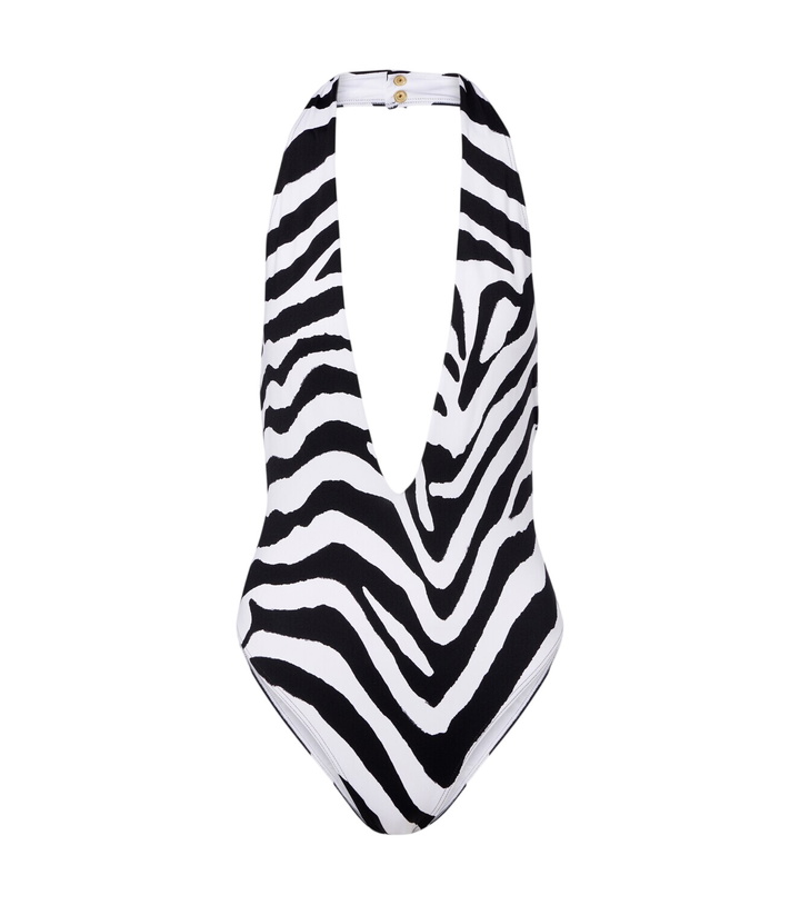 Photo: Balmain Zebra-print swimsuit